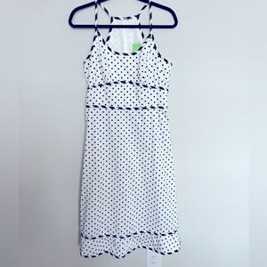 Citrine Spaghetti strap black and white polka dot dress cotton Size 10